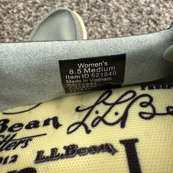 LL BEAN Women’s 8 M Kennebec 2 Eye Boat Shoe Moc Mist Blue NEW READ - Picture 8 of 8